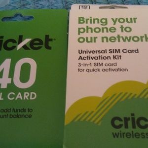$40.00 dollar card & activation kit fr Cricket